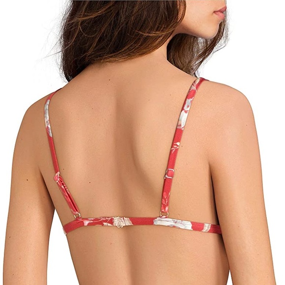 Chelsea & Violet Red Floral Swimsuit Top Large - Picture 3 of 8